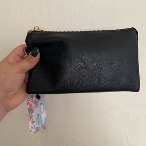 Brentano Black Crossbody Clutch Bag NWT